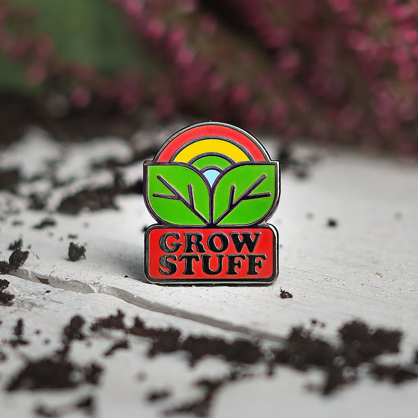 Grow Stuff Pin Badge