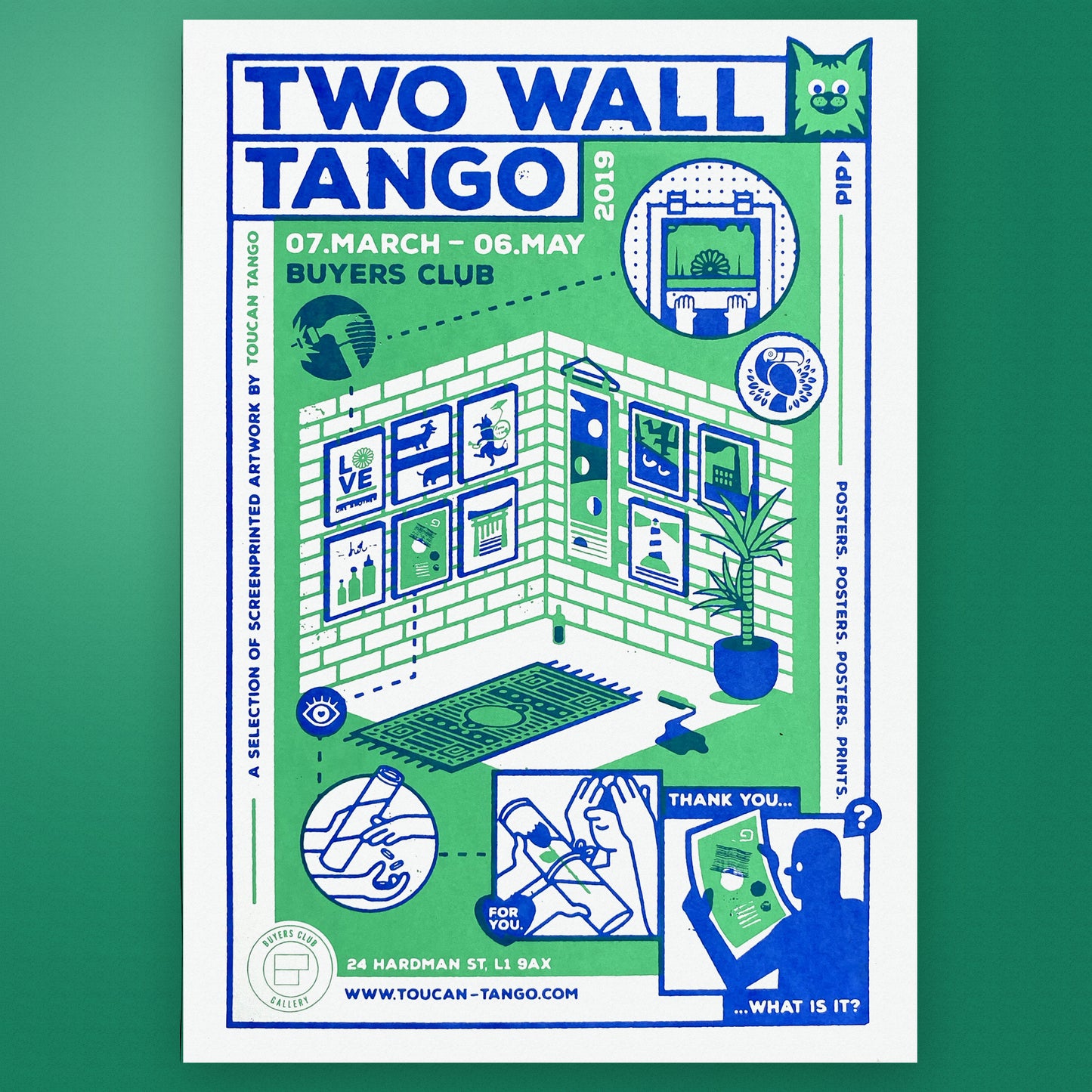 Two Wall Tango - Toucan Tango Exhibition Poster