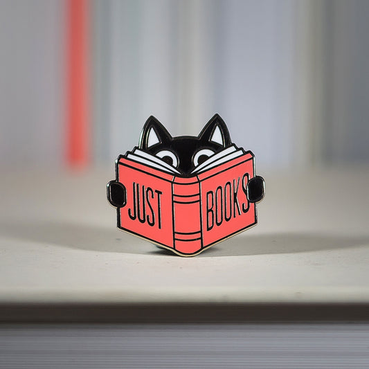 Book Cat Pin Badge