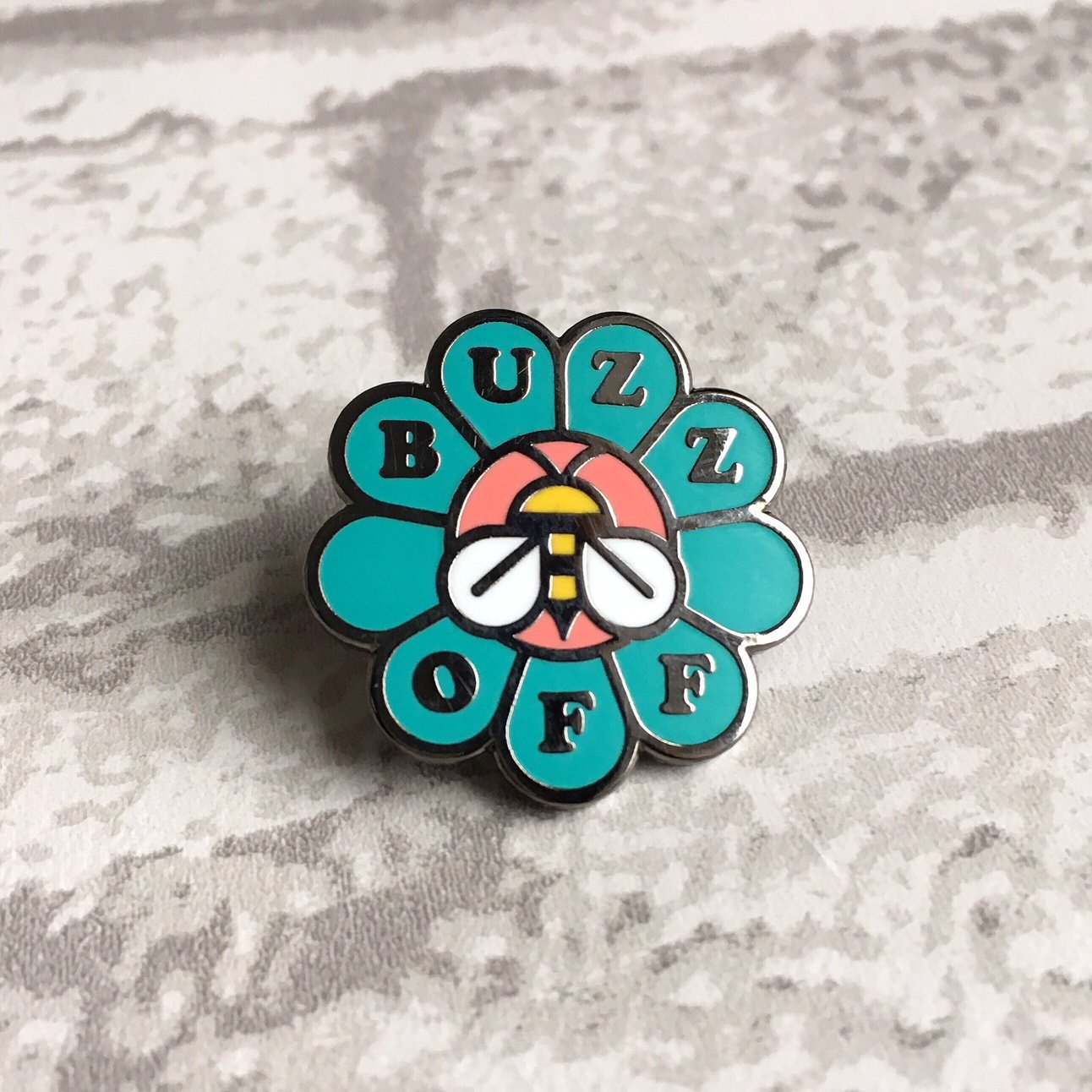 Buzz Off Enamel Pin Badge